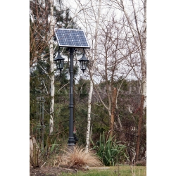 Lampa latarnia solarna ogrodowa 30W 14Ah 2,9m Retro